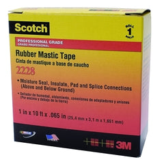 Scotch 7000005986 Rubber Mastic Tapes 2228 2 in x 10 ft 65 mil Black