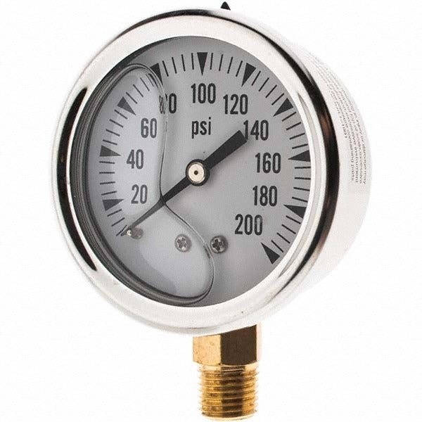 VALUE COLLECTION Value Collection 729207 Pressure Gauge 0-200 Psi 2.5 in Dial