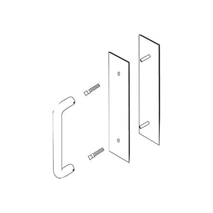 ROCKWOOD Rockwood 111 X 73C/73CL Concealed Mount Push/Pull Plate Set (4 x 16)