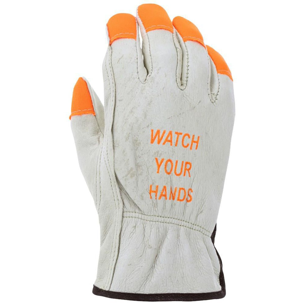 MCR SAFETY Mcr Safety 3413HVIM Pigskin Leather Gloves Medium