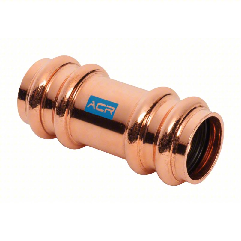 Mueller RP10146 ACR Press Copper Coupling, 0.08 x 7/8 OD (P x P) Staked Stop