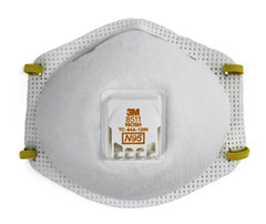 3M 7000002056 Cool Flow Plastic N95 Disposable Particulate Respirator in White (Pack of 10, Case of 8 Packs)