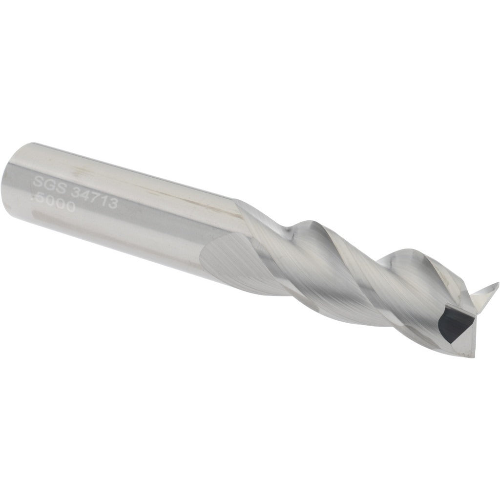 KYOCERA SGS PRECISION TOOLS Sgs 34713 Square End Mill 1/2 in 3 Flute Solid Carbide