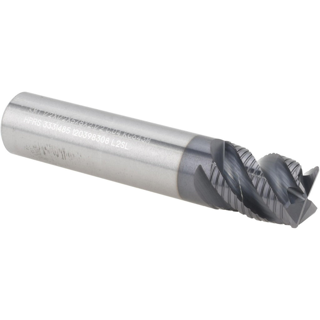 KENNAMETAL Kennametal 3331485 Roughing End Mill 1/2 in 4 Flute Altin