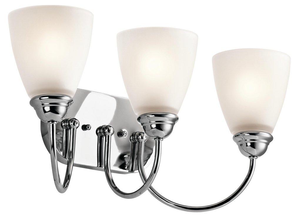 Kichler Lighting 45639CH Jolie 3-Light Bath Light in Polished Chrome