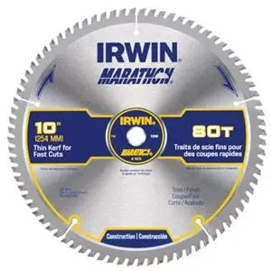 IRWIN Irwin 14076 Marathon circular saw blade 10 in x 80T (5/8 in arbor, 10 deg hook angle)