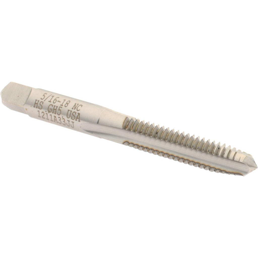 HERTEL Hertel K011077AS Straight Flute Tap 5/16-18 Unc Hss