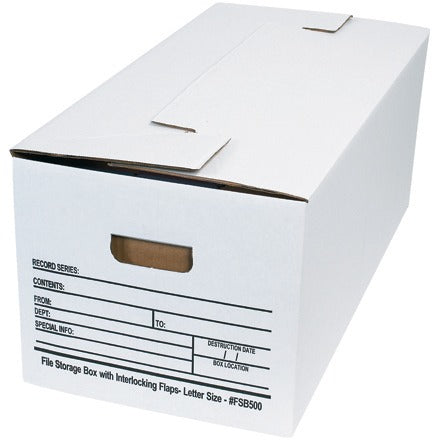 BSC PREFERRED Bsc Preferred FSB500 File Storage Box Letter Size 12-pack