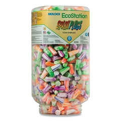 Moldex 6704 EcoStation Dispenser Snap-In Earplug Refill, Recyclable Bottle, Foam Earplugs, Multi-Colored Swirls/Streaks, SparkPlugs