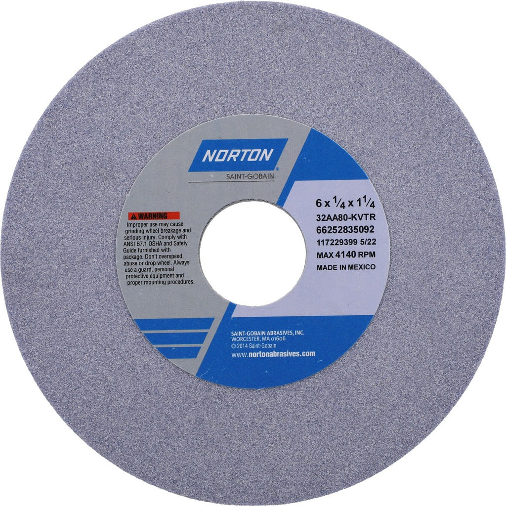 NORTON Norton 66252835092 Surface Grinding Wheel 80 Grit 6in