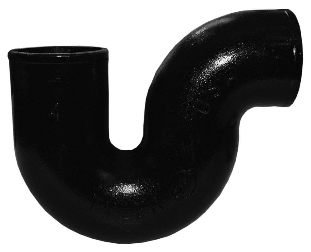 Tyler Pipe 010142 4 in. No Hub Cast Iron P-Trap