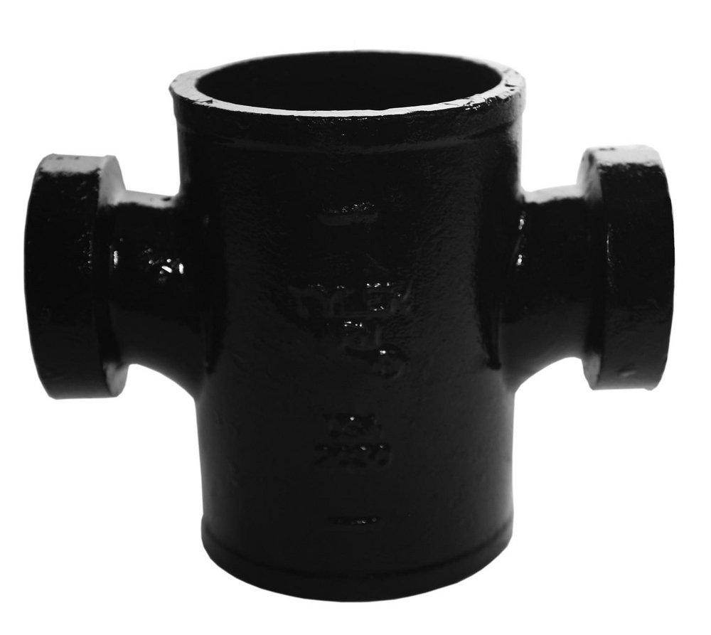 Tyler Pipe 009313 2 in. No Hub Cast Iron Sanitary Tapped Cross – Voomi ...