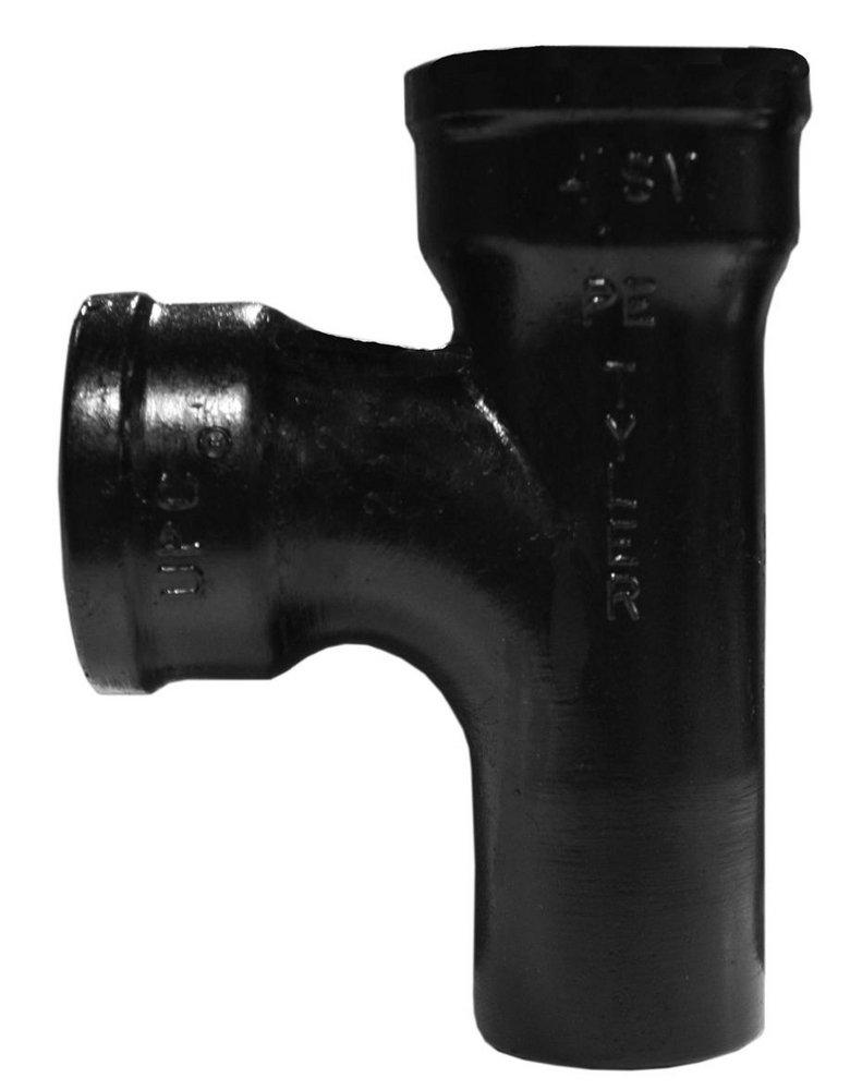 Tyler Pipe 001317 4 x 2 in. Hub x Spigot Cast Iron Sanitary Tee Voomi