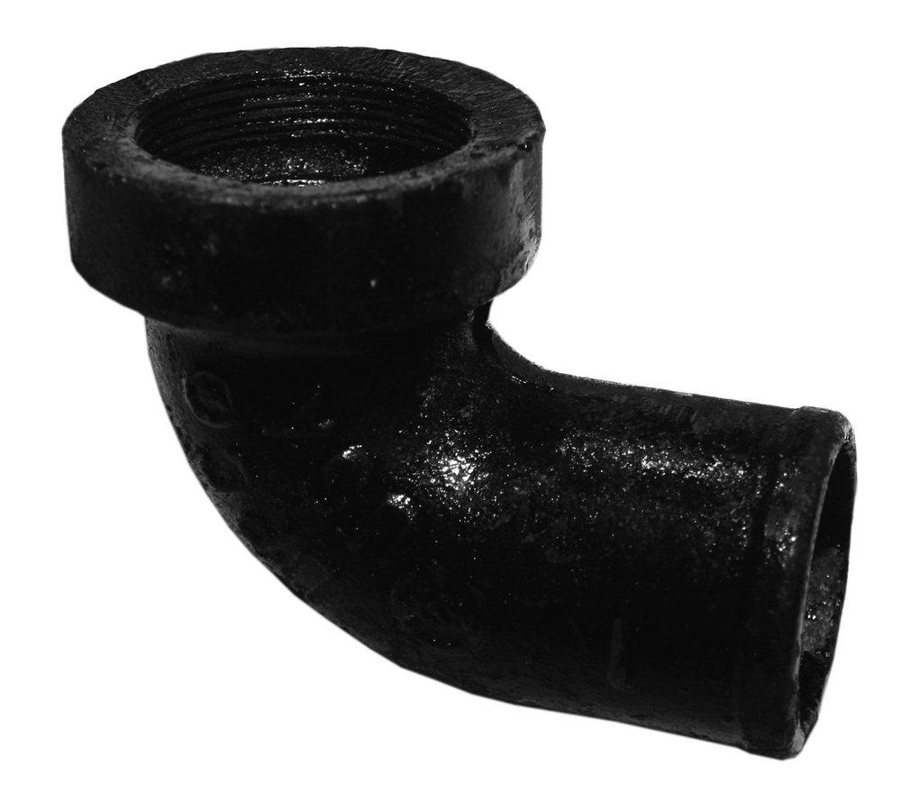 Tyler Pipe 006961 1-1/2 in. No Hub 90 Degree Cast Iron Tap Short 1/4 Bend