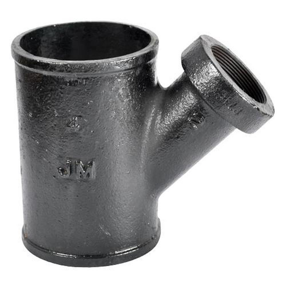 Tyler Pipe 008521 4 x 2 in. No Hub x Tapped Cast Iron Reducing Wye