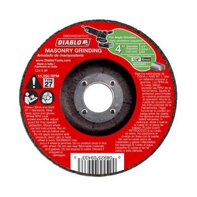 DIABLO Freud DBD040250701C Type 27 Masonry Grinding Disc 10 Pack