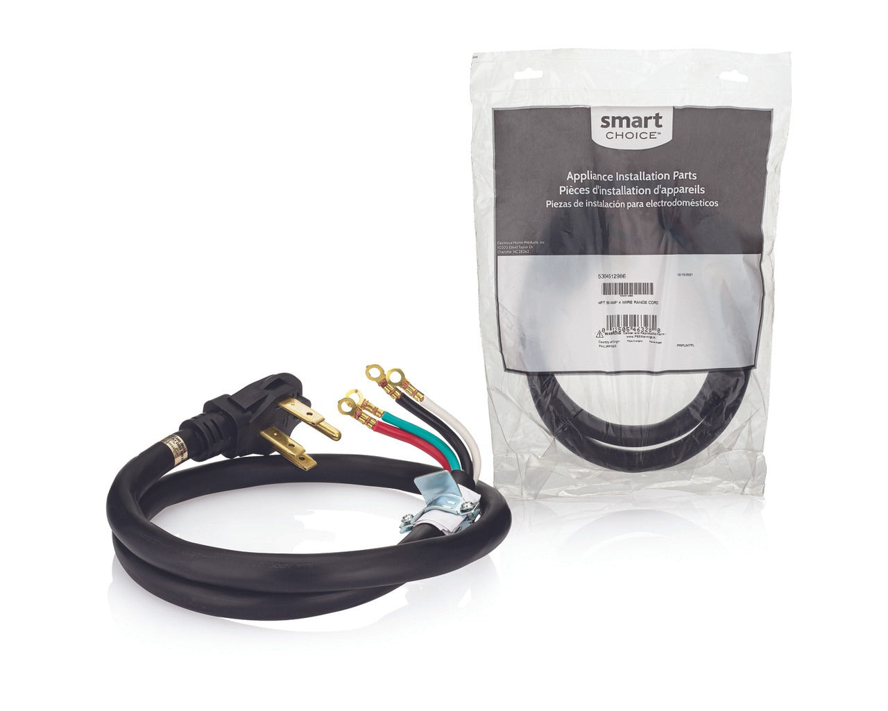 ELECTROLUX Electrolux 5304512986 4-Wire Range Cord 50 Amp (4 ft EHPI5304512986)