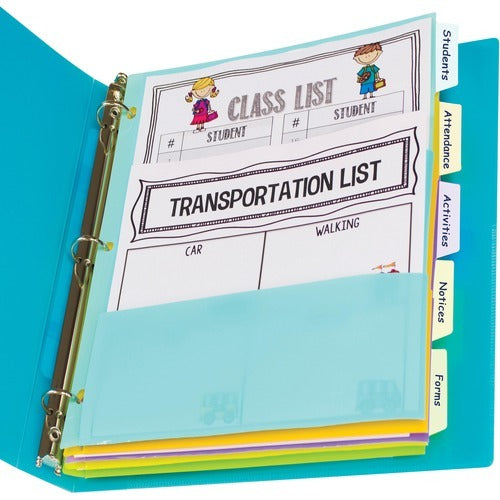C-LINE C-line CLI07650 5-tab Multipocket Index Dividers