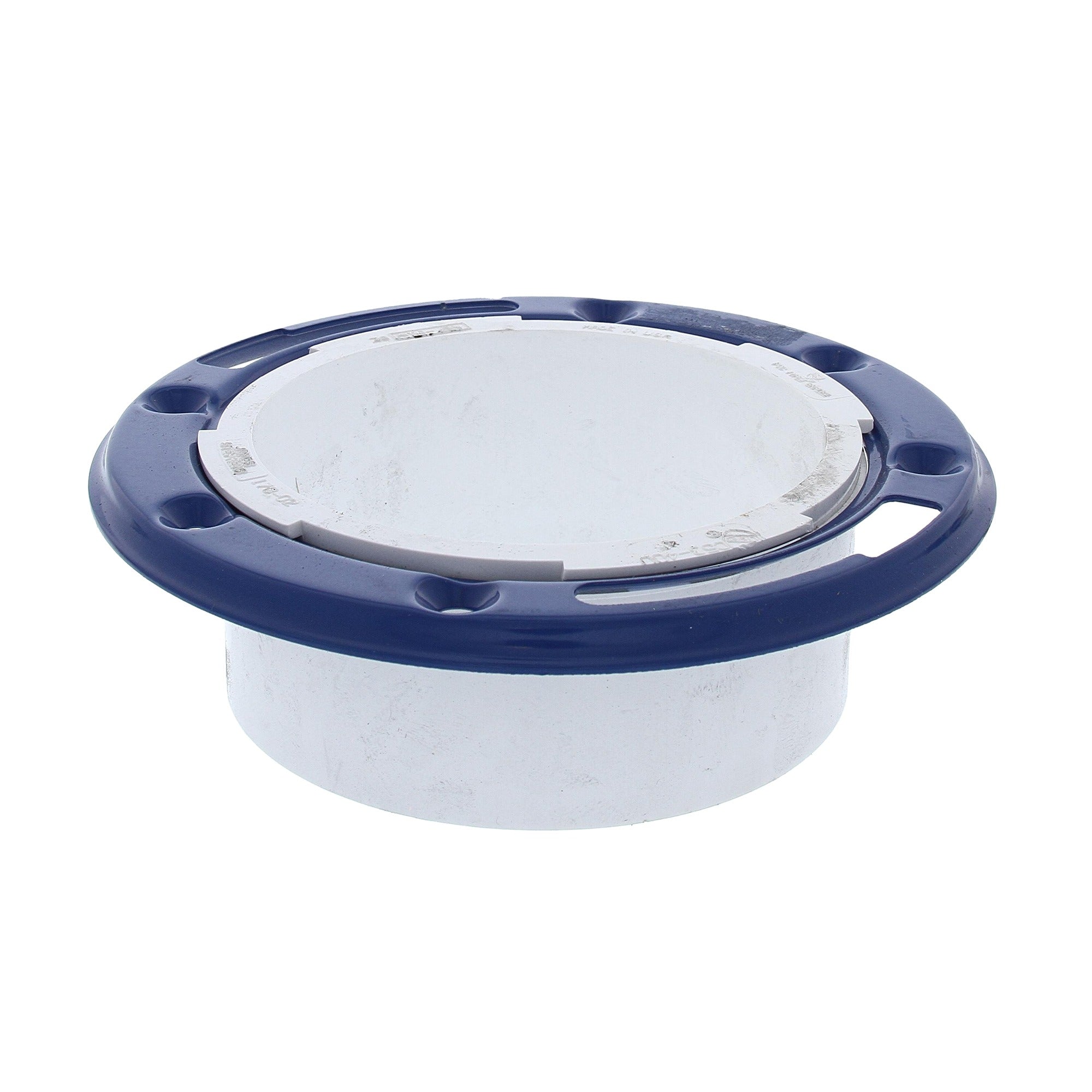 JONES STEPHENS JONES STEPHENS C53400 OVER 4 PVC FLANGE W/BLU MTL RING LESS KO