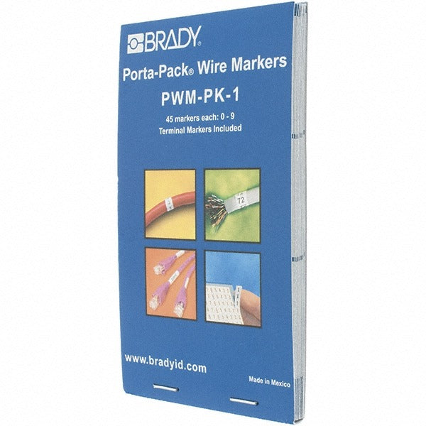 BRADY Brady 31201 Nylon Wire Marker Book Numbers 0-9