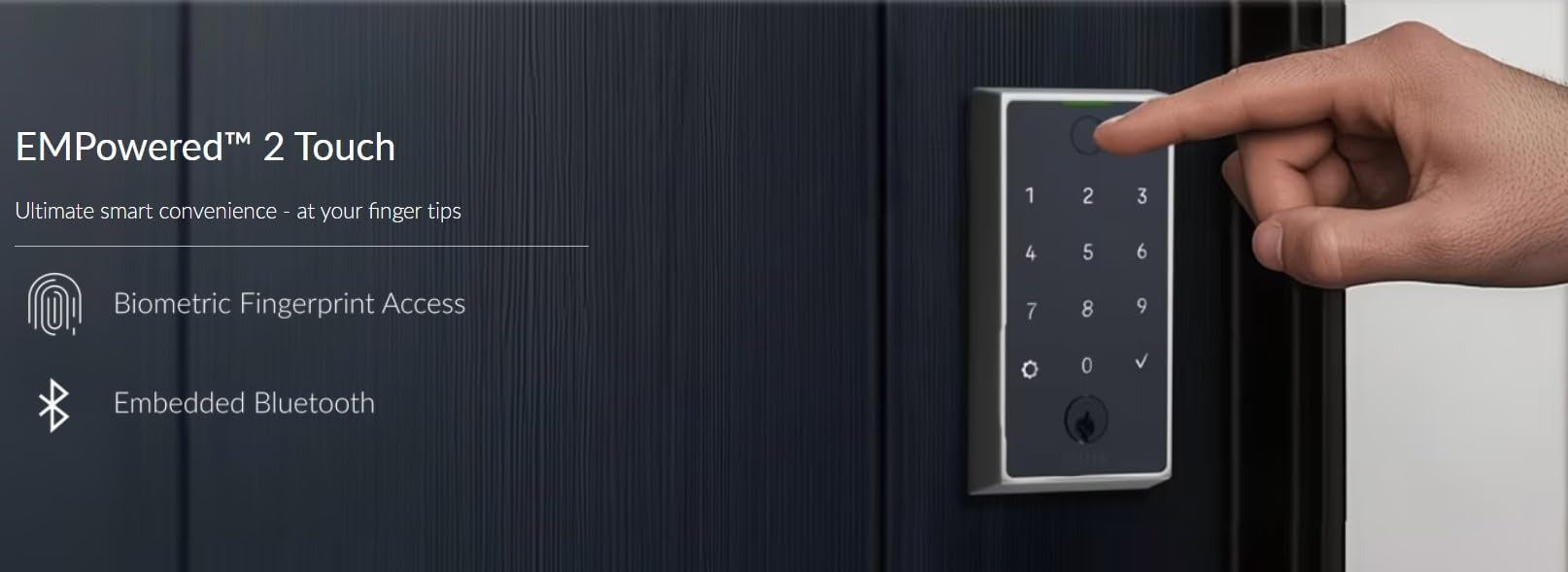 EMTEK Emtek EMP23231US10B Fingerprint Deadbolt Bluetooth Wifi