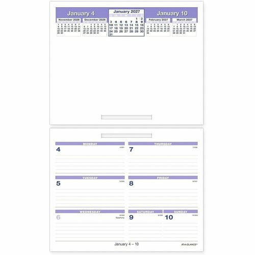 AT-A-GLANCE At-a-glance AAGSW705X50 Weekly Desk Calendar Refill