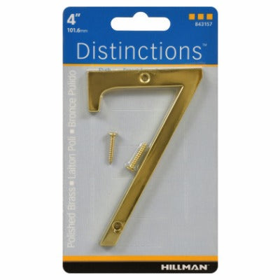 HILLMAN Hillman Fasteners 843157 Brass House Number 7 4 Inches