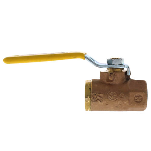 Apollo Valves 50-GB3-01 1/2 Inch FNPT Bronze 2-Piece Full Port Gas Shutoff Ball Valve w/ Tee Handle & 1/8 Inch Side Tap