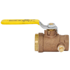 Apollo Valves 50GB401A 3/4 FNPT Bronze Gas Shutoff Ball Valve with Tee Handle and Dual Tap