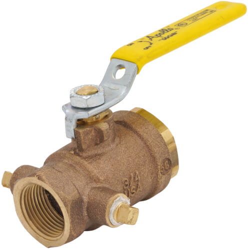 Apollo Valves 50GB401A 3/4 FNPT Bronze Gas Shutoff Ball Valve with Tee Handle and Dual Tap