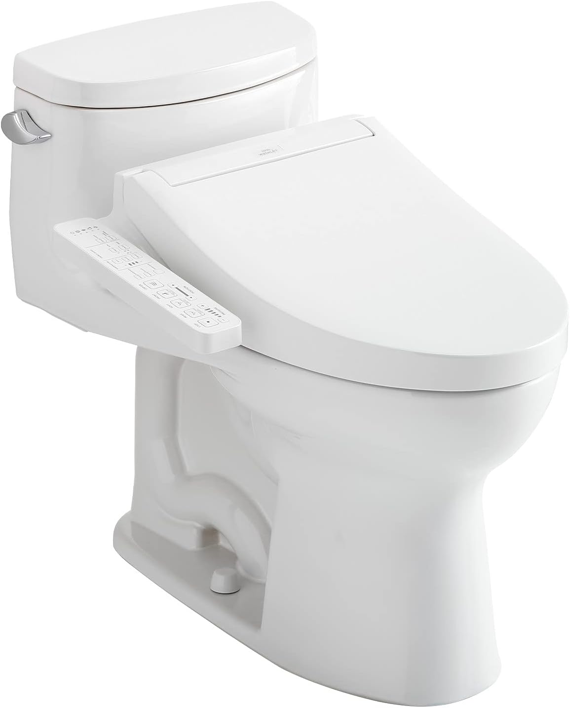 Toto MW6343074CEFG#01 Washlet+ Supreme II Elongated 1.28 GPF Toilet and C2 Bidet Seat, Cotton White