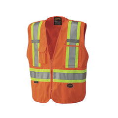 Pioneer V1021150U-5XL Hi-Vis Safety Vest Snap Break Away, Breathable with 4 Pockets