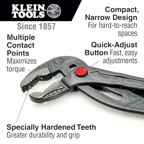 Klein Tools D504-10B Quick-Adjust Klaw Pump Pliers 10-Inch