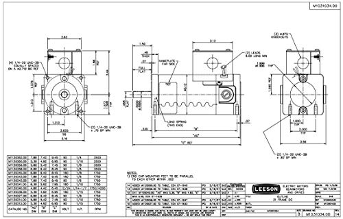 Leeson M1120013.00 DC Permanent Magnet Motor 90V 1/14 HP Continuous Duty