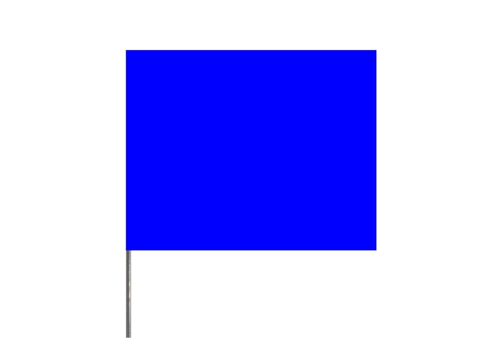 Presco 4521B 21 x 4 x 5 inches Blue Plastic and Wire Marking Flag Pack of 100