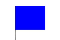 Presco 4521B 21 x 4 x 5 inches Blue Plastic and Wire Marking Flag Pack of 100