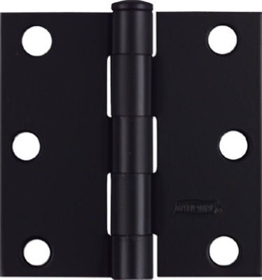NATIONAL HARDWARE National Mfg N241-182 3x3 Black Square Corner Door Hinge