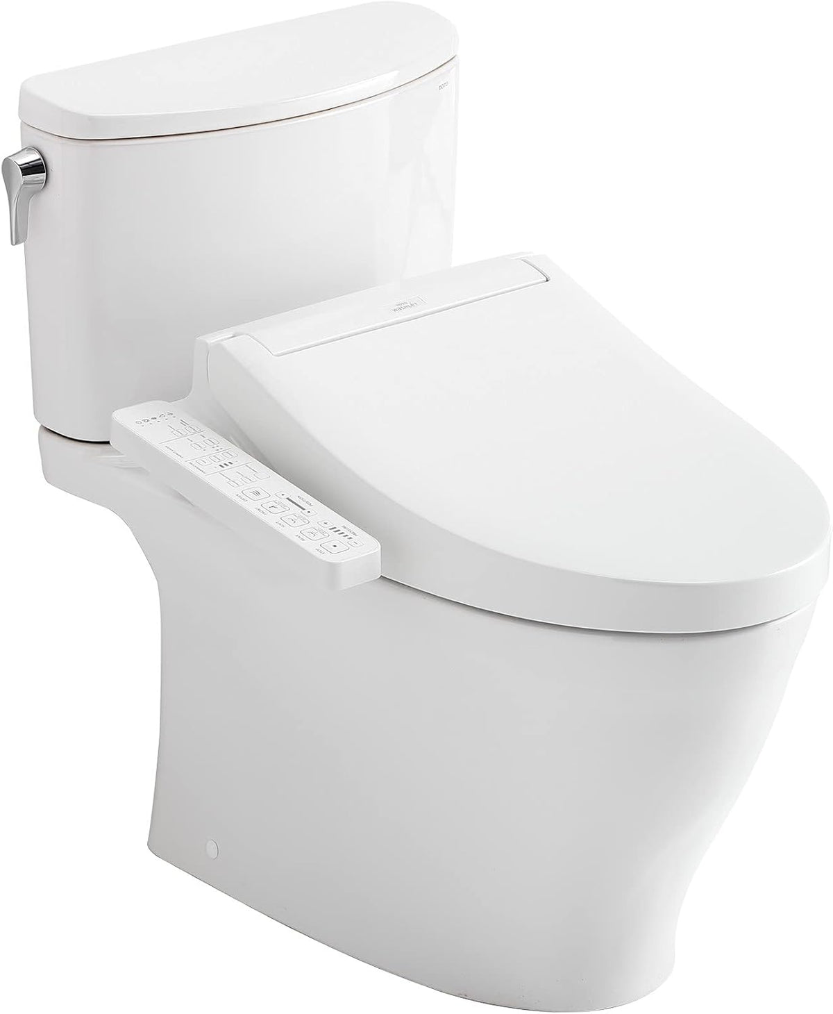 Toto MW4423074CEFG#01 Washlet+ Nexus Two-Piece Elongated 1.28 GPF Toilet with C2 Bidet Seat Cotton White