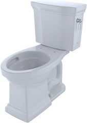 Toto CST404CEFRG#01 Promenade II Two-Piece Elongated 1.28 GPF Universal Height Toilet with CeFiONtect and Right-Hand Trip Lever Cotton White