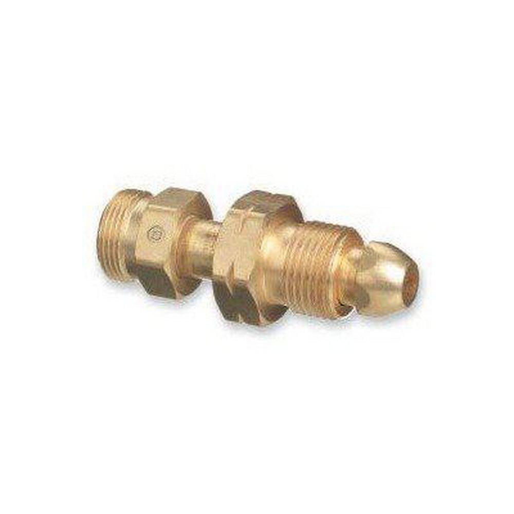 Western Enterprises 315 Brass Cylinder Valve Adapter CGA-510 POL Acetylene to CGA-520 B Tank