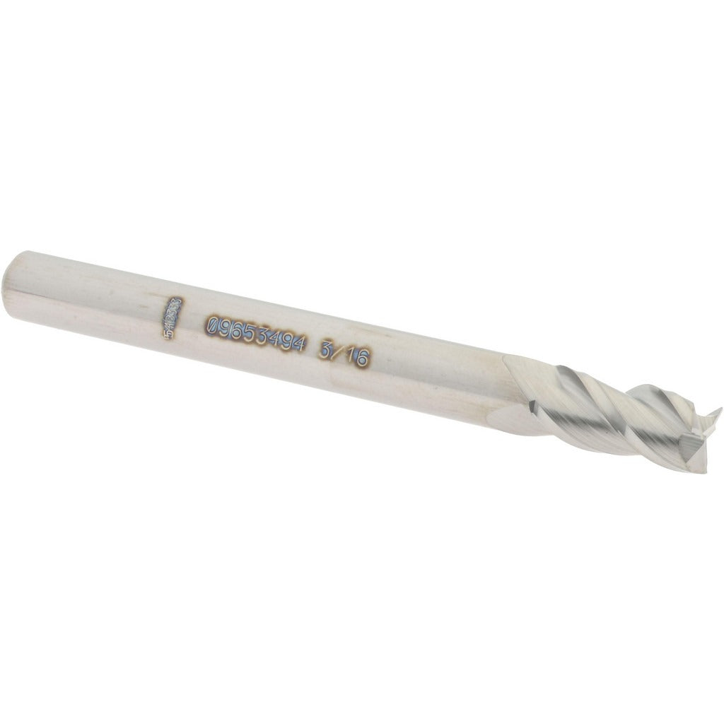 ACCUPRO Accupro 12182163 Square End Mill 3/16 in 3 Flute Carbide
