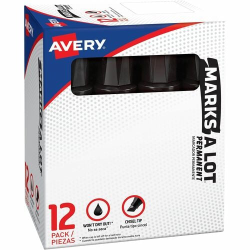 AVERY Avery AVE24148 Jumbo Permanent Marker Chisel Tip Black