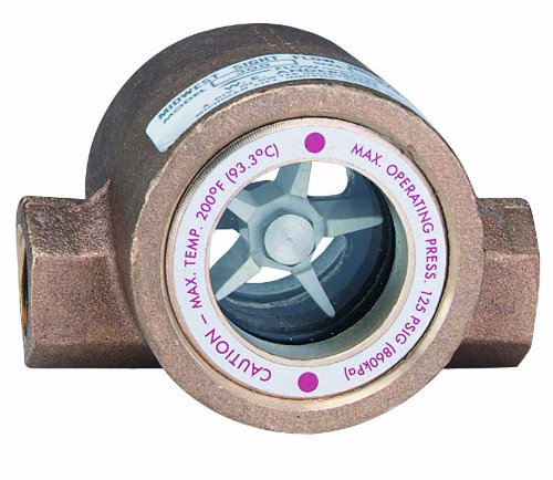 Dwyer SFI-300-3/4 Sight Flow Indicator 3/4 Inch NPT Double Window Bronze