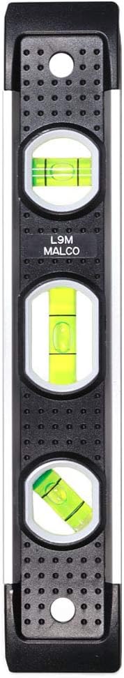 Malco L9M Top Reading Torpedo Level Magnetic Base 9-Inch (1 per Pack)