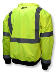 Radians SJ110B-3ZGS-XL Radwear XL Size Class-3 Polyester, Oxford Polyester and 300D Bomber Jacket, Hi-Viz Green