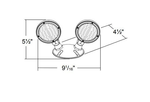 HALCO LIGHTING Halco Lighting 97013 Evade Double Remote Outdoor Head Gen2 1.5W (Double Head) EV2-RH-2-OUT-RD