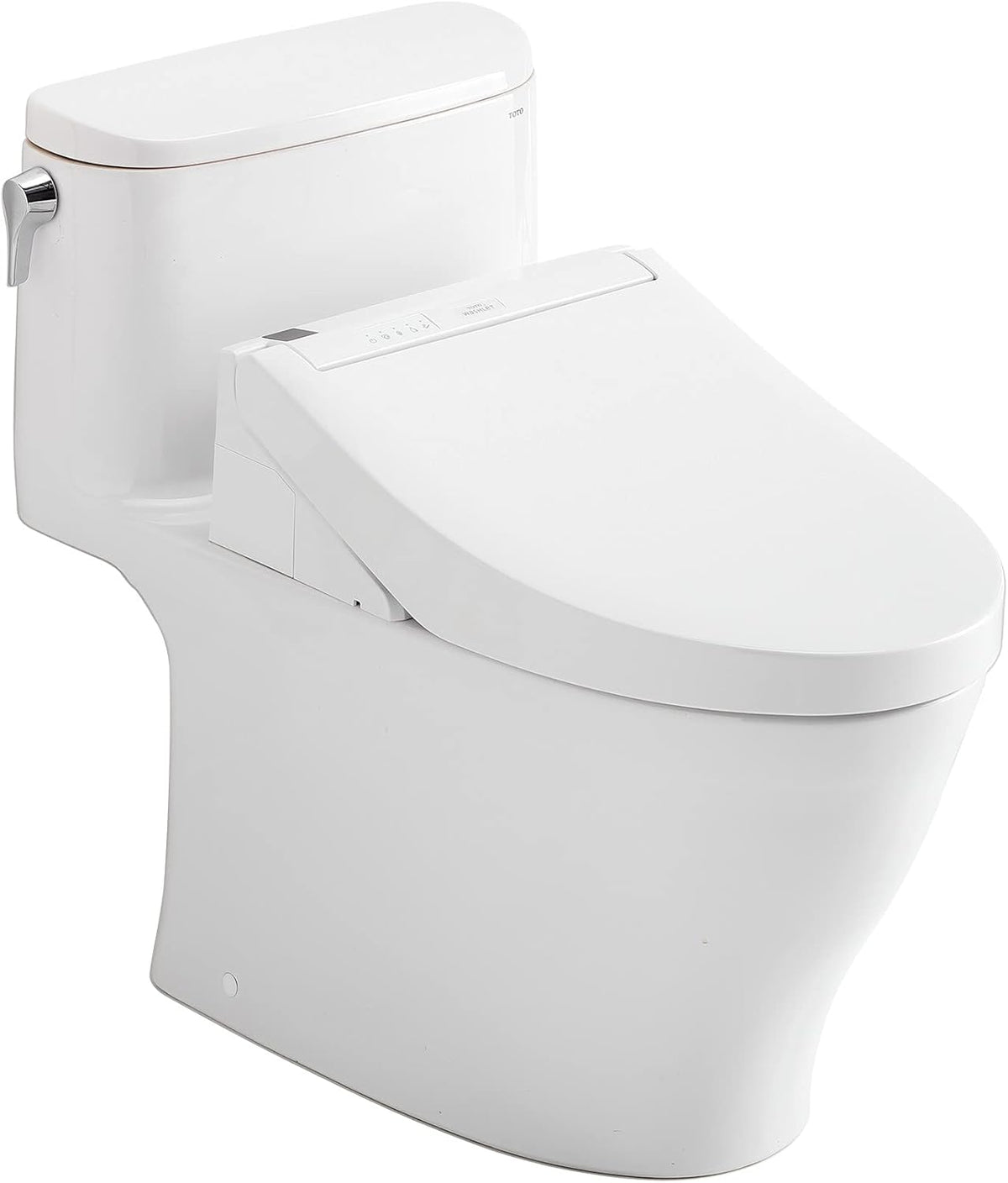 TOTO MW6423084CEFG#01 Washlet Nexus One-Piece Elongated 1.28 GPF Toilet C5 Bidet Seat Cotton White