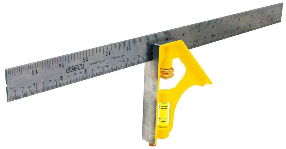 Stanley 46-131 Combination Square 16 Inch Steel Adjustable