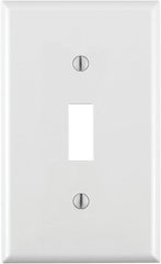 Leviton 80701-W Toggle Device Switch Wallplate, 1 Gang, Standard Size, White