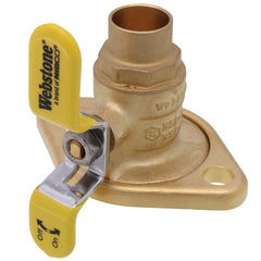 Webstone 51403W Ball Valve Lead Free Brass 3/4 SweatxRotating Flange Full Port